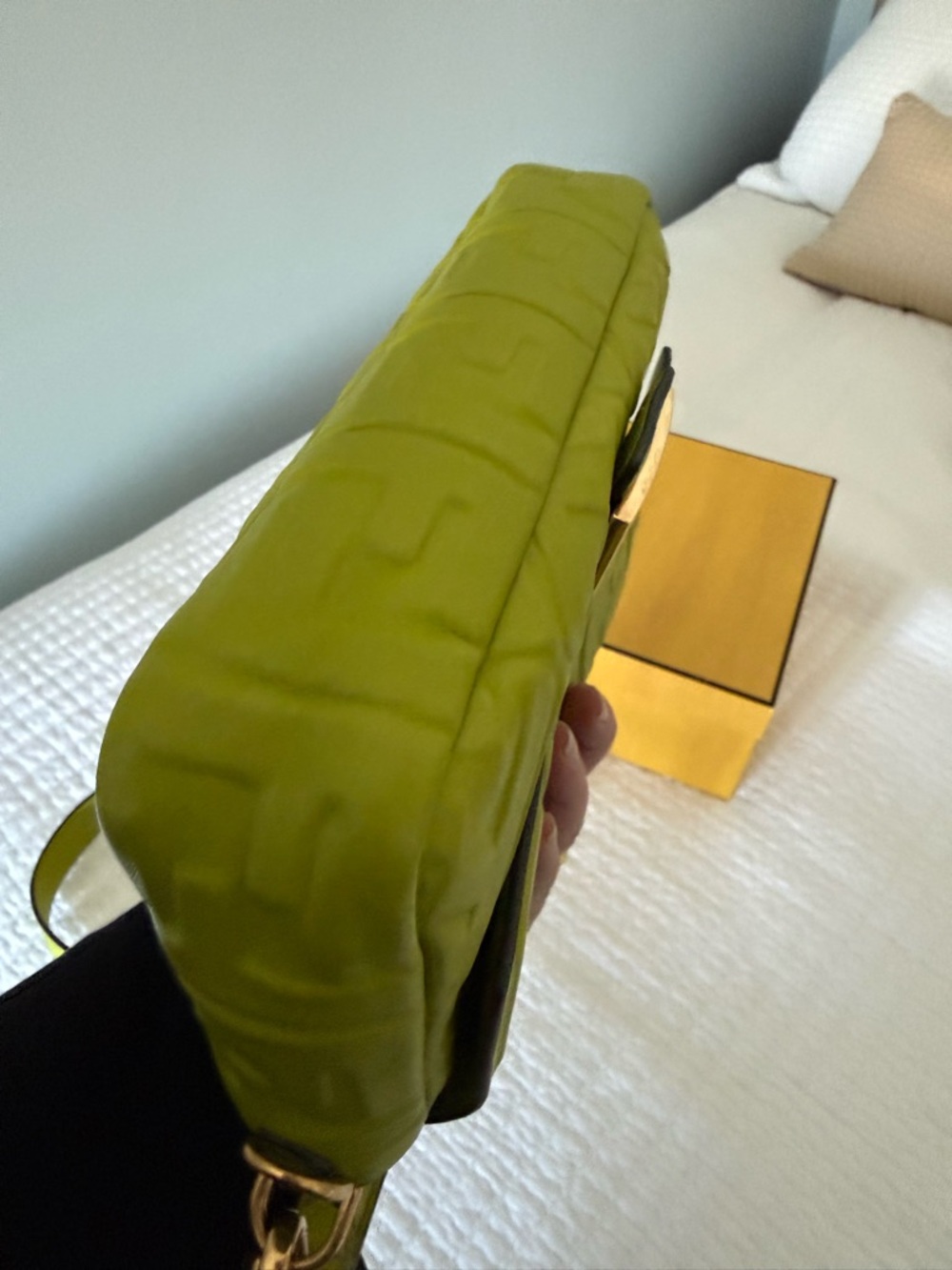 Fendi Lime Green Baguette with Gold Hardware - Picture 11 of 13